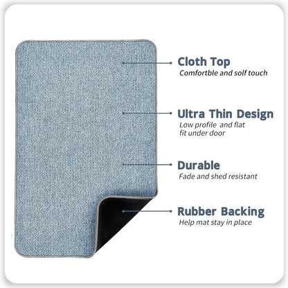 Bath Mat,Ultra Thin Bathroom Rugs,Rubber Bath Mats for Bathroom,No Slip Bath Rugs,Quick Dry,Machine Washable,Low Pile,Absorbent,Shower Outside,Sink,Home Decor Accessories.Grey,1'5"x2'3"(17x27Inch)