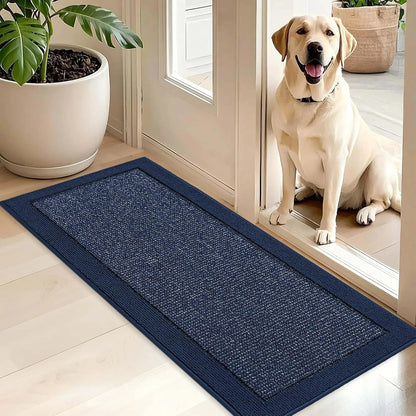 BEQHAUSE Indoor Door Mat 20" x 32", Dirt Trapper Door Mats Non-Slip Entryway Rugs Washable, Resist Dirt Absorbent Welcome Mat, Low Profile Floor Mats for Front Back Door and Entryway, Taupe