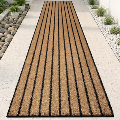 Outdoor Front Door Mat 32" x 48", Dirt Trapping Outside Entrance Rug, Non Slip Shoe Scraper, Heavy Duty Commercial Rug for Patio, Garage, Traffic Area, Office, Roll Packing