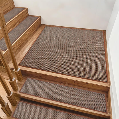 Stair Treads Non Slip, Rubber Backing Stair Treads for Wooden Steps, 15 PCS Thicken Linen Carpet Stair Runners Indoor for Kids Elders and Pets, No Residue Stair Carpet Treads, 8"x30", Beige