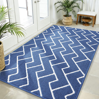 OLANLY Front Door Mat, Non-Slip Rubber Backing, Dirt Resistant and Absorbent, Washable, Easy to Clean Low-Profile Indoor Doormat for Back Door, Entryway, Inside Entrance, 32x20, Grey