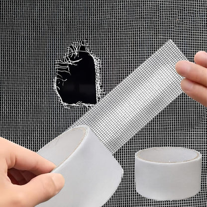 2 Roll Self-Adhesive Screen Window Repair Tape Mosquito Prevention Net Cover Screen Door Tent Repair Patch, 5cm*2cm