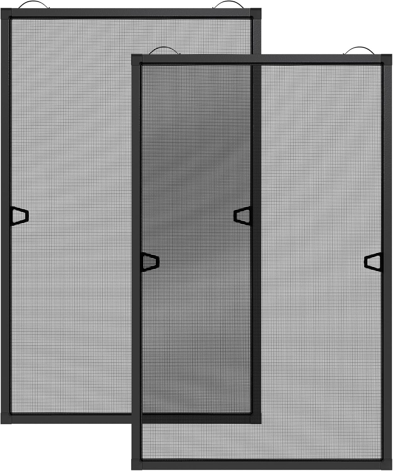 Paramondo 2 Sets DIY Window Screen Frame Kit, Easy Cut-to-Size Design Window Screen, Includes Screen Mesh, Frame Parts & Tools for Window Screen Replacement, White, 46" Lx 46"W