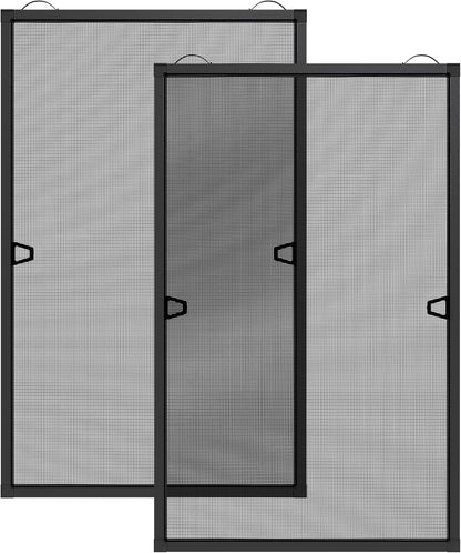 Paramondo 2 Sets DIY Window Screen Frame Kit, Easy Cut-to-Size Design Window Screen, Includes Screen Mesh, Frame Parts & Tools for Window Screen Replacement, White, 46" Lx 46"W