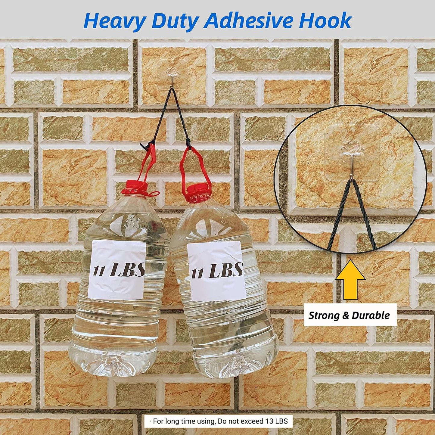 Adhesive Hooks, 24 Pack Heavy Duty Sticky Hooks, Transparent Removable Adhesive Hooks for Hanging, Wall Hooks Can be Used for Kitchen Bathroom Shower Outdoor Home Improvement, Waterproof and Rustproof