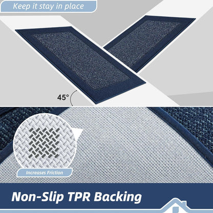 BEQHAUSE Indoor Door Mat 20" x 32", Dirt Trapper Door Mats Non-Slip Entryway Rugs Washable, Resist Dirt Absorbent Welcome Mat, Low Profile Floor Mats for Front Back Door and Entryway, Taupe