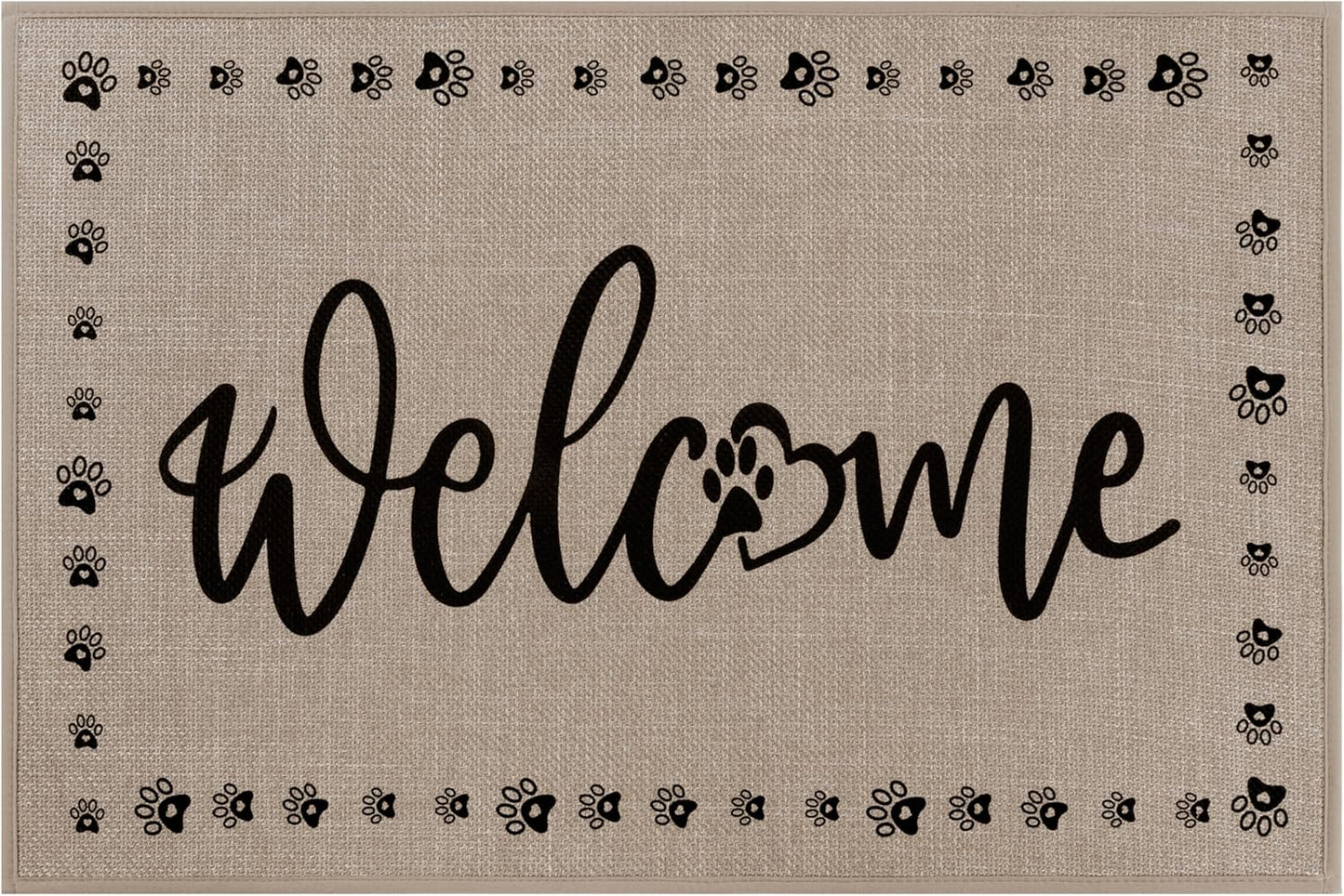 Vaukki Indoor Door Mat 17"x30", Ultra Thin Doormat Indoor Entrance, Non Slip Rubber Backed Inside Welcome Mat for Front Door, Low-Profile Washable Dirt Trapper Entry Floor Mat for Entryway, Sweet Home