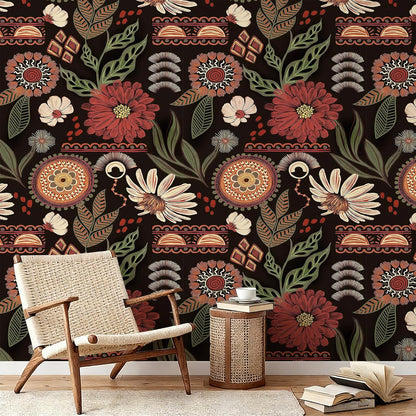 17"x118" Peel and Stick Wallpaper for Renter Friendly, Removable Wallpaper Peel and Stick, Self-Adhesive Textured Contact Paper for Walls, Cabinets, Countertops(Morning Song of Flowers)