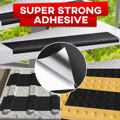 Grip Tape - Heavy Duty Anti Slip Tape for Stairs Outdoor/Indoor Waterproof 4Inch x 35Ft Safety Non Skid Roll for Stair Steps Ramp Traction Tread Staircases Grips Adhesive Non Slip Strips Walk Black