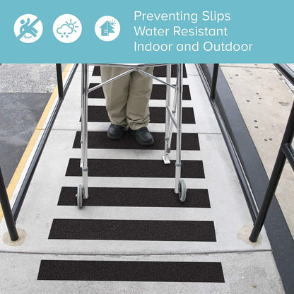 Lifegrip Anti Slip Tape, 4 Inch x 15 Foot Non-Slip Traction Grip Tape for Stairs, Waterproof Stair Treads Grip Non Slip, Non Skid Tape for Steps, Outdoor Black Grip Tape (4" X 15')