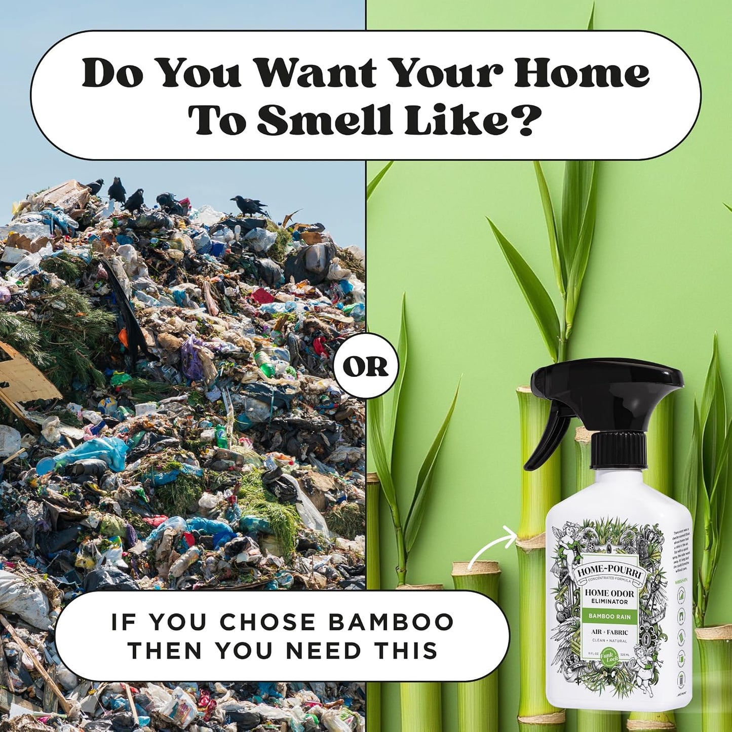 Poo-Pourri Before-You-Go Toilet Spray, Bamboo Rain, 2 Fl Oz, Up to 100 Uses, Bathroom Odor Deodorizer with Essential Oils for Home or Work, Travel Essentials, TSA Approved Size, Bamboo & Fresh Grass