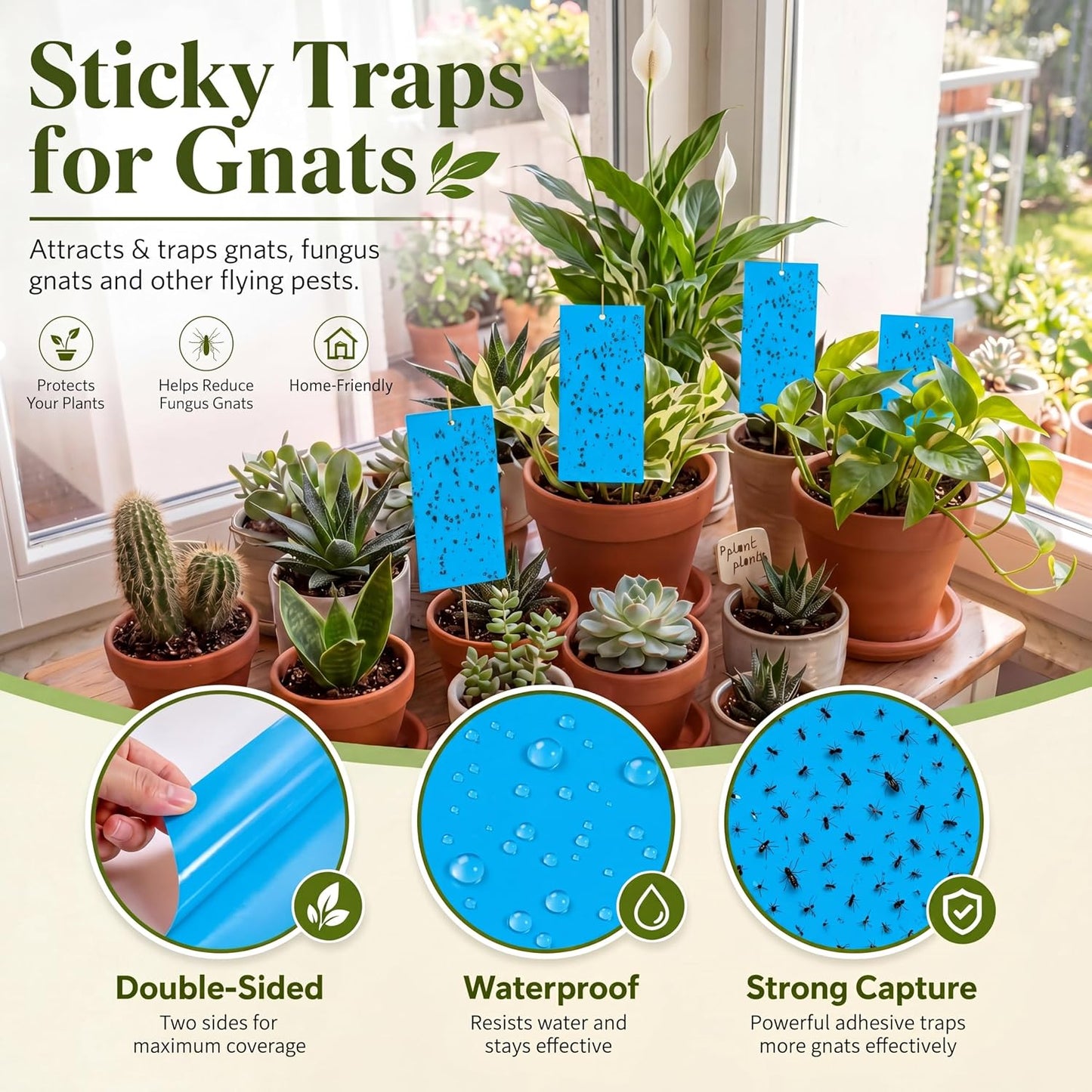 Qualirey 150 Pcs 7.8 x 3.9 Inch Yellow Sticky Traps for Plant Double Sided Sticky Trap for Gnats with Twist Ties Fly Traps for Fruit Insect Fungus Bugs Indoor Outdoor