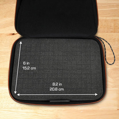 USA Gear Manometer Case with Customizable Foam Interior Fits Leaton Air Pressure Meter, Klein ET180, Batteries, Cables & more Manometer Accessories - Semi Rigid Case with Water Resistant Exterior