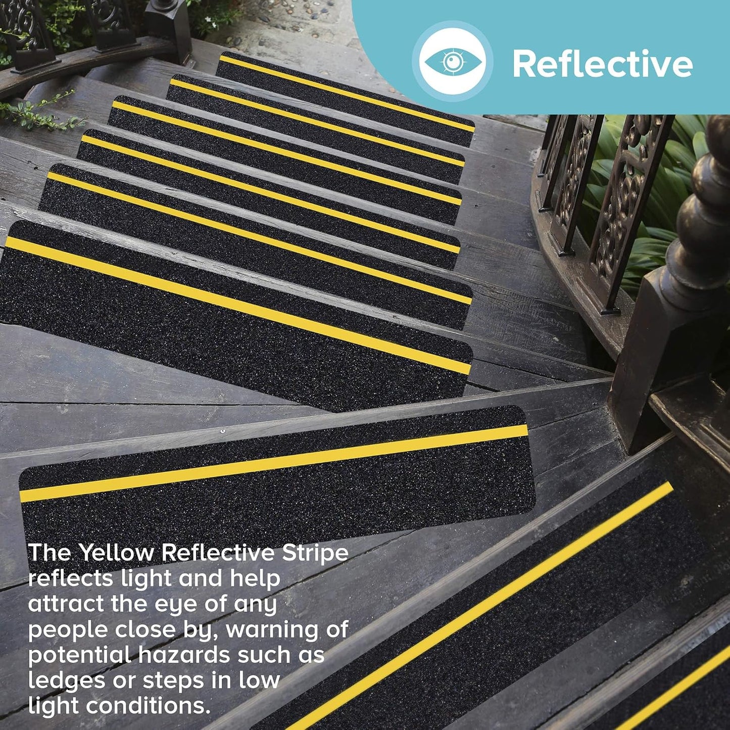 Lifegrip Anti Slip Tape, 4 Inch x 15 Foot Non-Slip Traction Grip Tape for Stairs, Waterproof Stair Treads Grip Non Slip, Non Skid Tape for Steps, Outdoor Black Grip Tape (4" X 15')