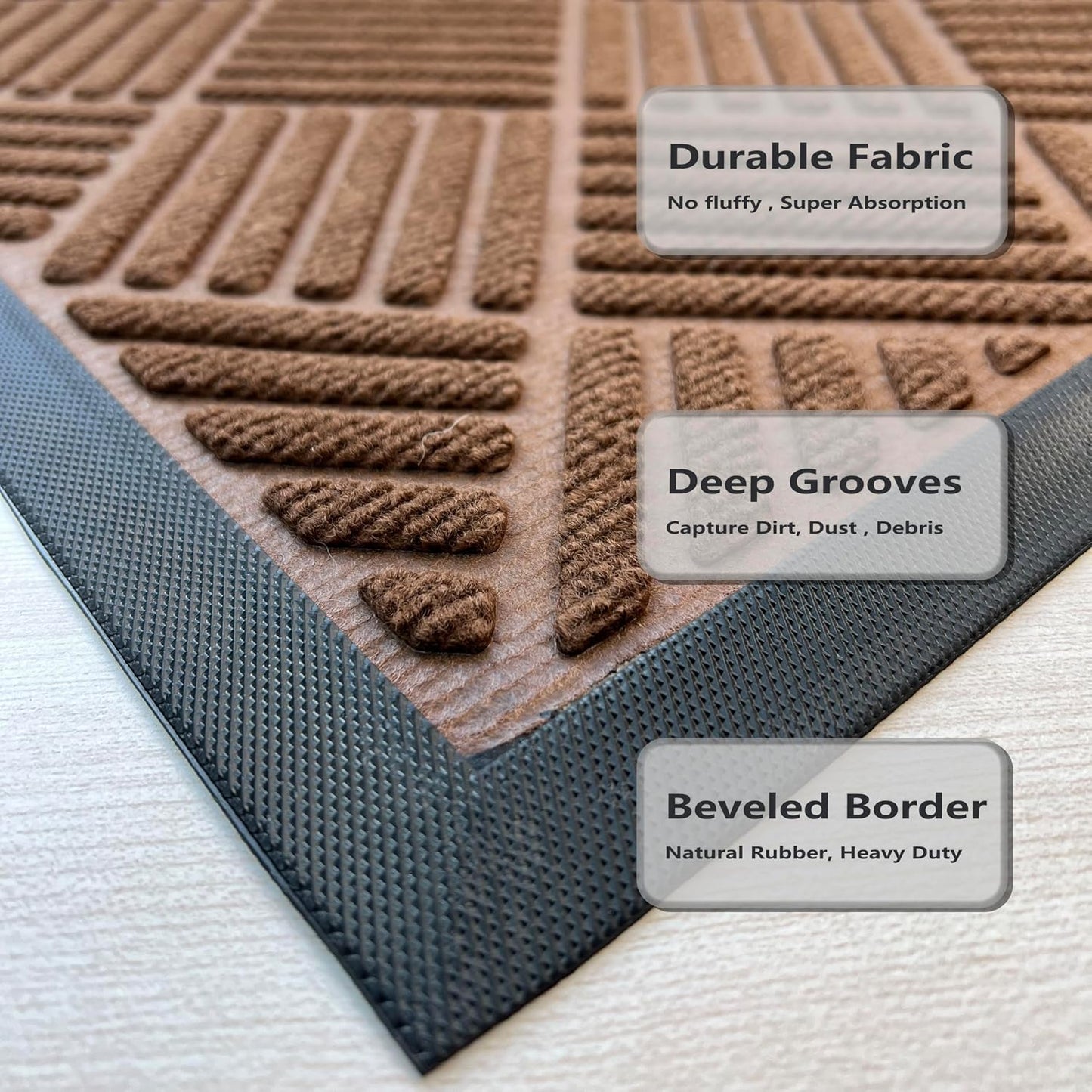 DM23 Heavy Duty Front Door Mats Non Slip Rubber Backing Entrance Mat Shoes Scraper Welcome Mat