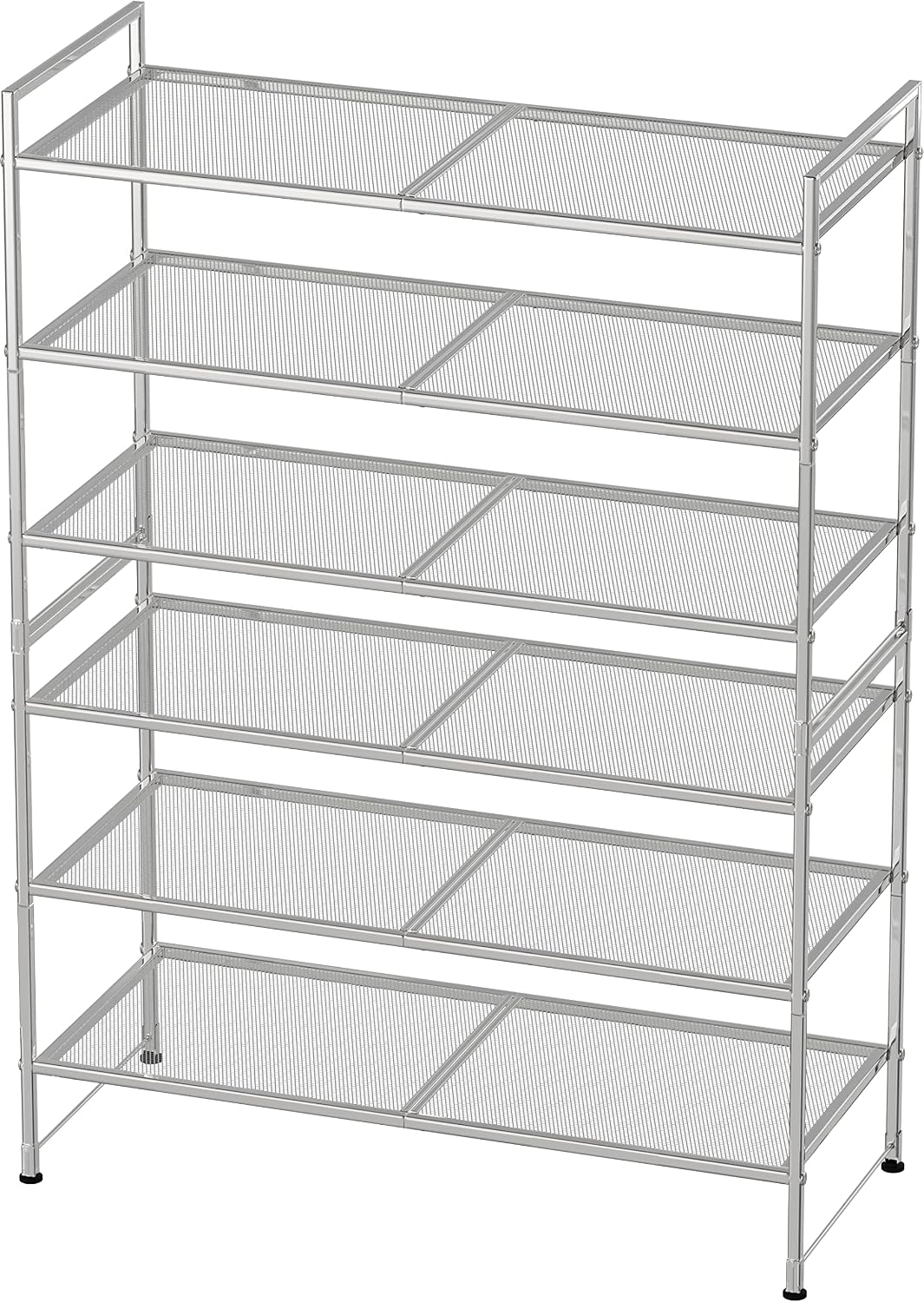 Simple Houseware 3-Tier Stackable Shoes Rack Storage Shelf, Black