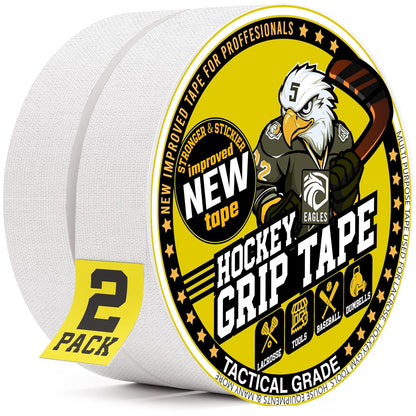 EAGLES Hockey Tape Multipurpose Cloth Tape Roll for Lacrosse Baseball & Softball Bats, Rackets, Pullup Bars, Gardening Tools, Sports Gift Perfect for Wrist, Ankle, Foot, Knee and Hand Taping (Clear)
