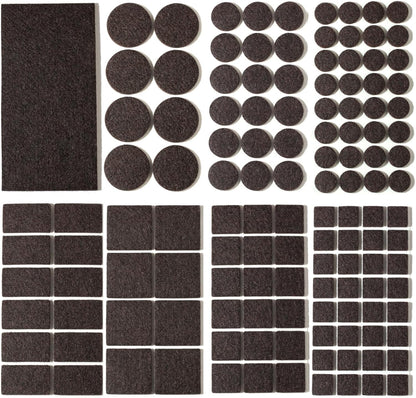 Furnigear Felt Furniture Pads for Hardwood Floors - Self Adhesive Chair Felt Pads, Floor Protector for Furniture Feet, Furniture Sliders Moving Your Furniture Smoothly - Anti Scratch 96 Pcs 3/4" Round