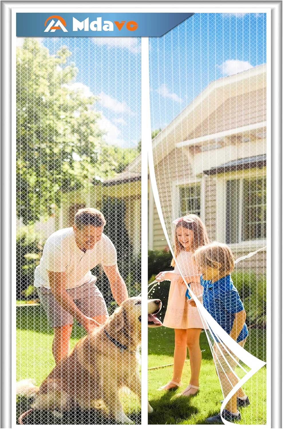 Mesh Screen with Magnetic Closure-Keeps Bugs Out Let Breeze in, Heavy Duty - Pet and Kid Friendly, Works with Front, Sliding Doors (38 x 82 Inch)