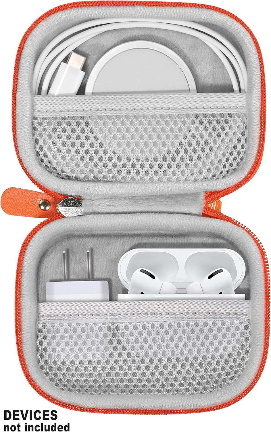 All-in-One Case for iPhone MagSafe Charger & Battery Pack, Storage for Accessories/Power Adapter/Charge Cable/Docks, Compatible with AirPods 4/ Pro 3/2/ 1