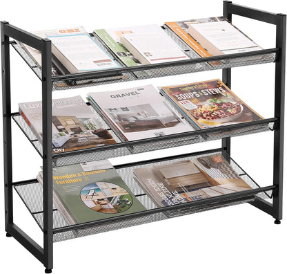 SONGMICS Shoe Rack, 12-Tier Shoe Organizer, Metal Shoe Storage for Garage, Entryway, Set of 2 6-Tier Stackable Shoe Shelf, with Adjustable Flat or Angled Shelves, Holds 48-60 Pairs, Black ULMR12B