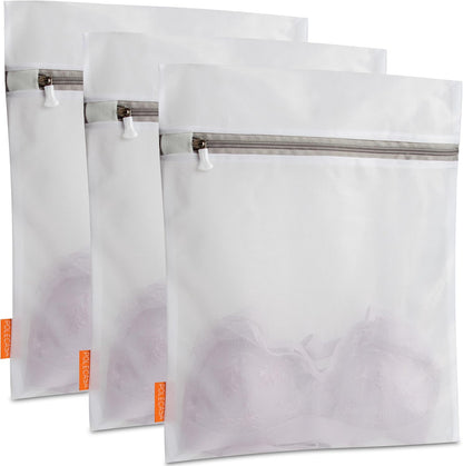 Polecasa Mesh Laundry Bags 3 Pack (Large, Medium, Small) | Durable Zipper, For Delicates, Lingerie, Bras, Underwear, Protect Garments in Washing Machine