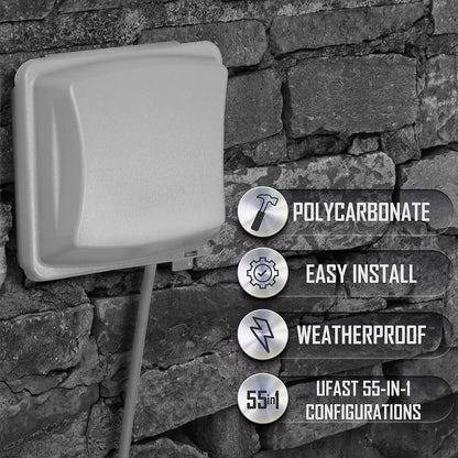 TayMac MM2410G Gray Polycarbonate 2-Gang Weatherproof In-Use Electrical Outlet Cover for Home Improvement, 2.75-in. Deep Outdoor Outlet Cover for Electrical Box, UFAST 55-in-1, Rated NEMA 3R