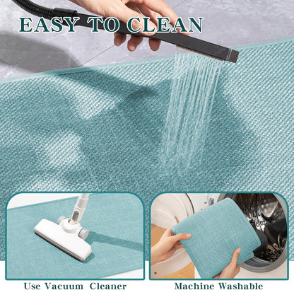 chakme Bathroom Rugs Mat 24x17, Ultra Thin Non Slip Bath Mat Small Quick Dry Absorbent Bath Mat for Bathroom Floor, (Dark Beige, 24"x17")