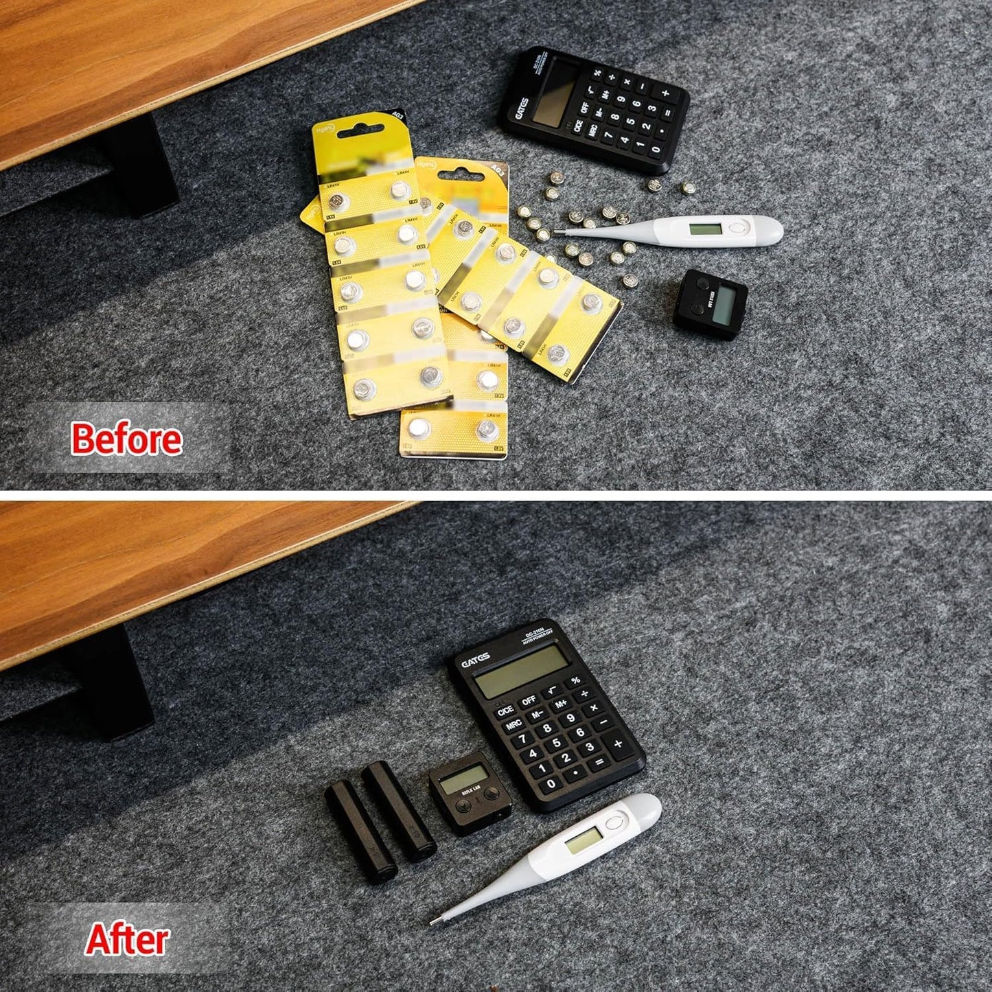 Hard Shell Battery Organizer Holder with Small Battery Tester, IP68 Waterproof Multi 82 Slots Batteries Vault Case for 40 AA & 12 AAA & 12 CR2032 CR2025 & 18 LR44 Button Cell/2 D Size Batteries Case