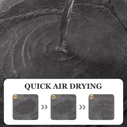 ACCUMTEK Non Slip Bath Mat, Thin Bathroom Rugs Fit Under Door, Quick Dry Bath Mats, Machine Washable Bath Rugs for Bathroom, Bathtub & Kitchen, Grey/Bordered/24 x17
