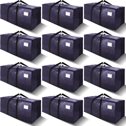 VELVETSURE Heavy Duty Extra Large Moving Bags W/Backpack Straps - Strong Handles & Zippers, Storage Totes For Space Saving, Fold Flat, Alternative to Box and Bin (Set of 6, Multicolor)