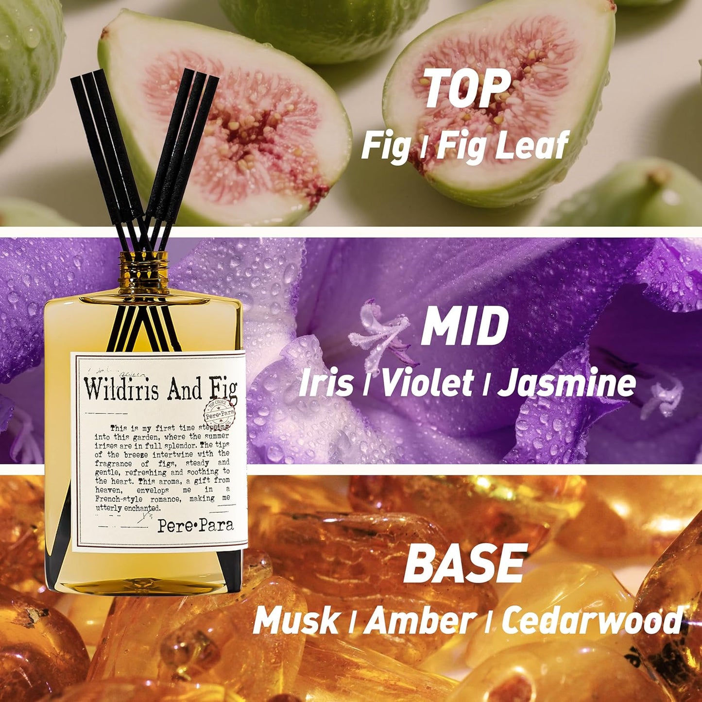 Luxury Hotel Scent Reed Diffuser Rifill 400ml (13.53oz) with 6 Reed Sticks | English Pear & Freesia Scent | Home, Bathroom & Office Decor | Long-Lasting Room Freshener | Premium Gift Set