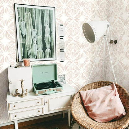 Boho Wallpaper Neutral Peel and Stick Wallpaper 78.7"x17.3" Geometric Wall Paper Beige and White Contact Paper Textured Removable Vinyl Waterproof for Bedroom Farmhouse Kitchen Bathroom