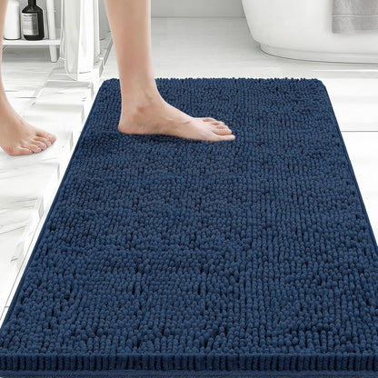 Bcoimo Bathroom Rugs 24x17, Bath Mats for Bathroom Non Slip with Rubber Backing,High Absorbent Microfiber Bath Rugs Quick Drying, Machine Washable, Durable Decor