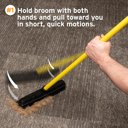 FURemover Pet Hair Removal Rubber Broom, 18" Broom Head