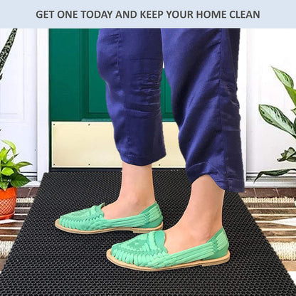 Heavy Duty Clean Step Boot Shoe Scraper Floor Mat, Perfect for Any Entryway to Keep Your Home Clean, Waterproof Largest Available 23" x 36"