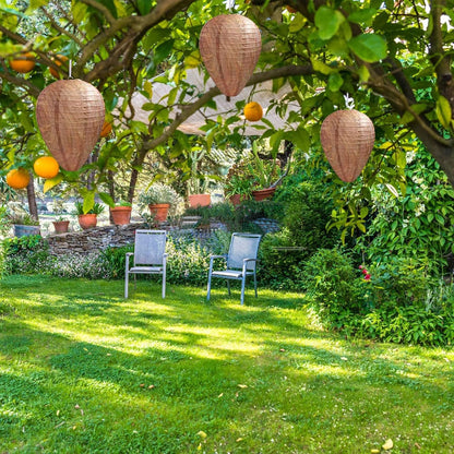 DECYOOL 8 Pack Paper Wasp Nest Decoy Hanging Wasp Deterrent for Wasps Hornets Yellow Jackets