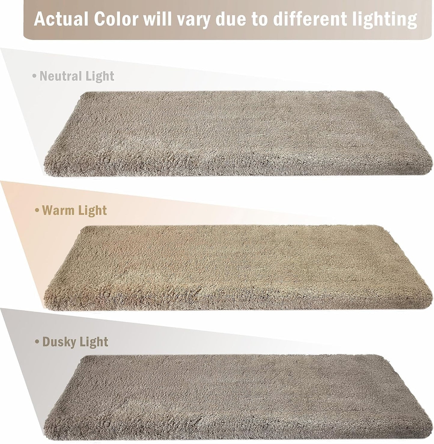 PURE ERA Carpet Stair Treads Ultra Plush 9.5" X 30"Soft Bullnose Indoor Stair Protectors Pet-Friendly Non-Slip Skid Resistant Tape Free Washable Reusable(2 Pieces,Brown)