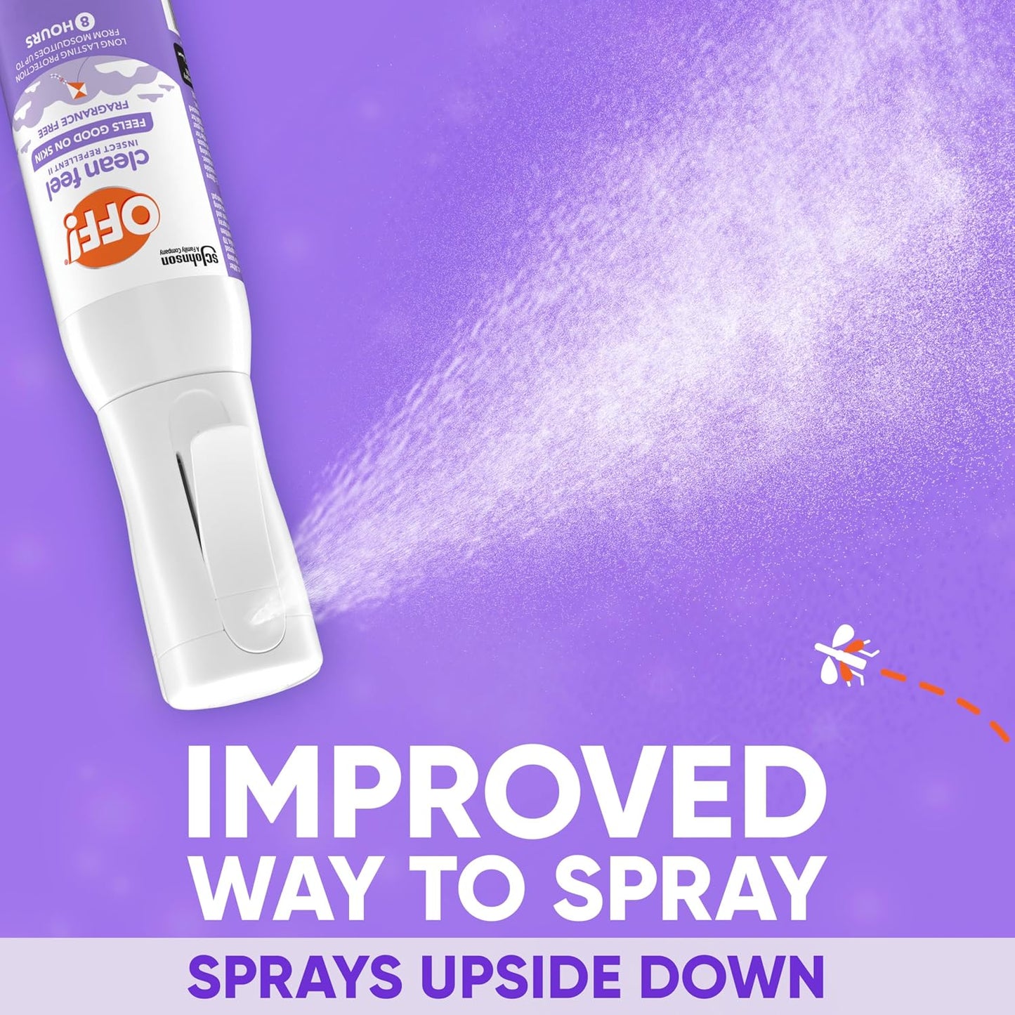 OFF! Clean Feel Insect Repellent Misting Spray, Fragrance-Free Picaridin Bug Spray for Lasting DEET-Free Protection from Mosquitoes and Ticks, 6 oz