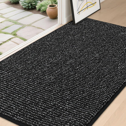 BEQHAUSE Dirt Trapper Door Mat 20" x 32", Non-Slip Washable Doormats Entrance Mat, Dirt Resistant and Absorbent Welcome Mat, Low Profile Floor Mats for Front Back Door and Entryway, Beige
