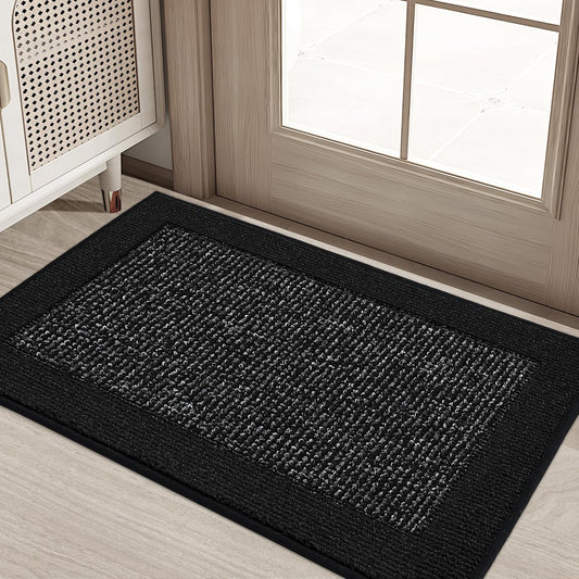 BEQHAUSE Indoor Door Mat 20" x 32", Dirt Trapper Door Mats Non-Slip Entryway Rugs Washable, Resist Dirt Absorbent Welcome Mat, Low Profile Floor Mats for Front Back Door and Entryway, Taupe