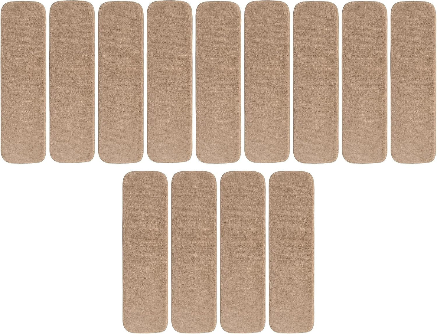 Comfy Collection Stair Tread Treads Indoor Skid Slip Resistant Carpet Stair Tread Treads Machine Washable 8 ½ inch x 30 inch (1 Piece, Beige)
