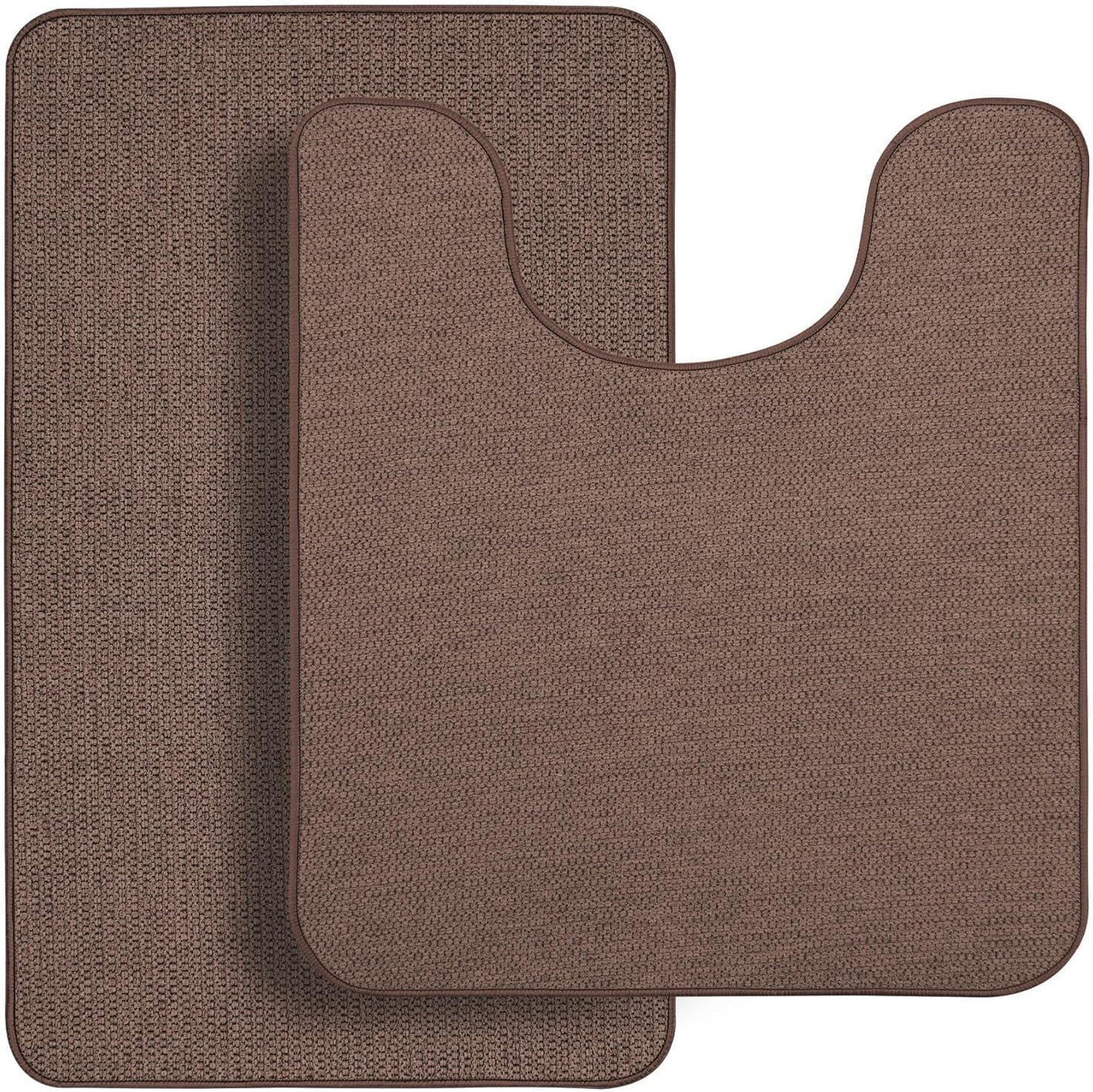 Bath Mat,Ultra Thin Bathroom Rugs,Rubber Bath Mats for Bathroom,No Slip Bath Rugs,Quick Dry,Machine Washable,Low Pile,Absorbent,Shower Outside,Sink,Home Decor Accessories.Grey,1'5"x2'3"(17x27Inch)