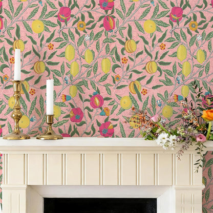 17"x118" Peel and Stick Wallpaper for Renter Friendly, Removable Wallpaper Peel and Stick, Self-Adhesive Textured Contact Paper for Walls, Cabinets, Countertops(Morning Song of Flowers)