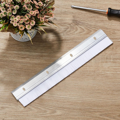 Hushee 2 Pcs 36 Inches Brush Door Sweep for Exterior, Aluminum Commercial Door Sweep Bottom All-Season Alloy Brush for Exterior and Interior Sealing Gaps Keeps Cold Air, Dust Out (White)