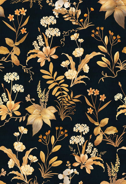 Simon&Siff Vintage Wallpaper Peel and Stick Beige Floral Contact Paper Wildflowers Botanical Wall Paper Removable Renter Friendly Wallpaper 17.3in x 9.8ft