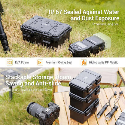 24 Slots CR2 CR123 CR123A Lithium Battery Organizer Case, IP67 Waterproof Hard Case for CR17345/CR16340/CR18350/CR15270(CR2) Explosionproof Batteries Storage Holder for Household Outdoor Camping
