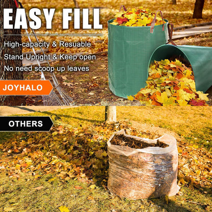 Outdoor Metal Leaf Bag Holder Stand, Fits 30-45 Gal Garbage Bags, Portable | Yard waste bag holder, Garden trash bag frame, Freestanding leaf bag stand, Camping garbage can, Disposable bag holder