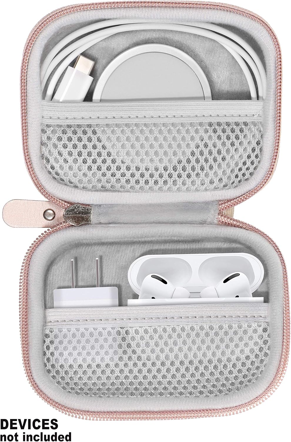 All-in-One Case for iPhone MagSafe Charger & Battery Pack, Storage for Accessories/Power Adapter/Charge Cable/Docks, Compatible with AirPods 4/ Pro 3/2/ 1