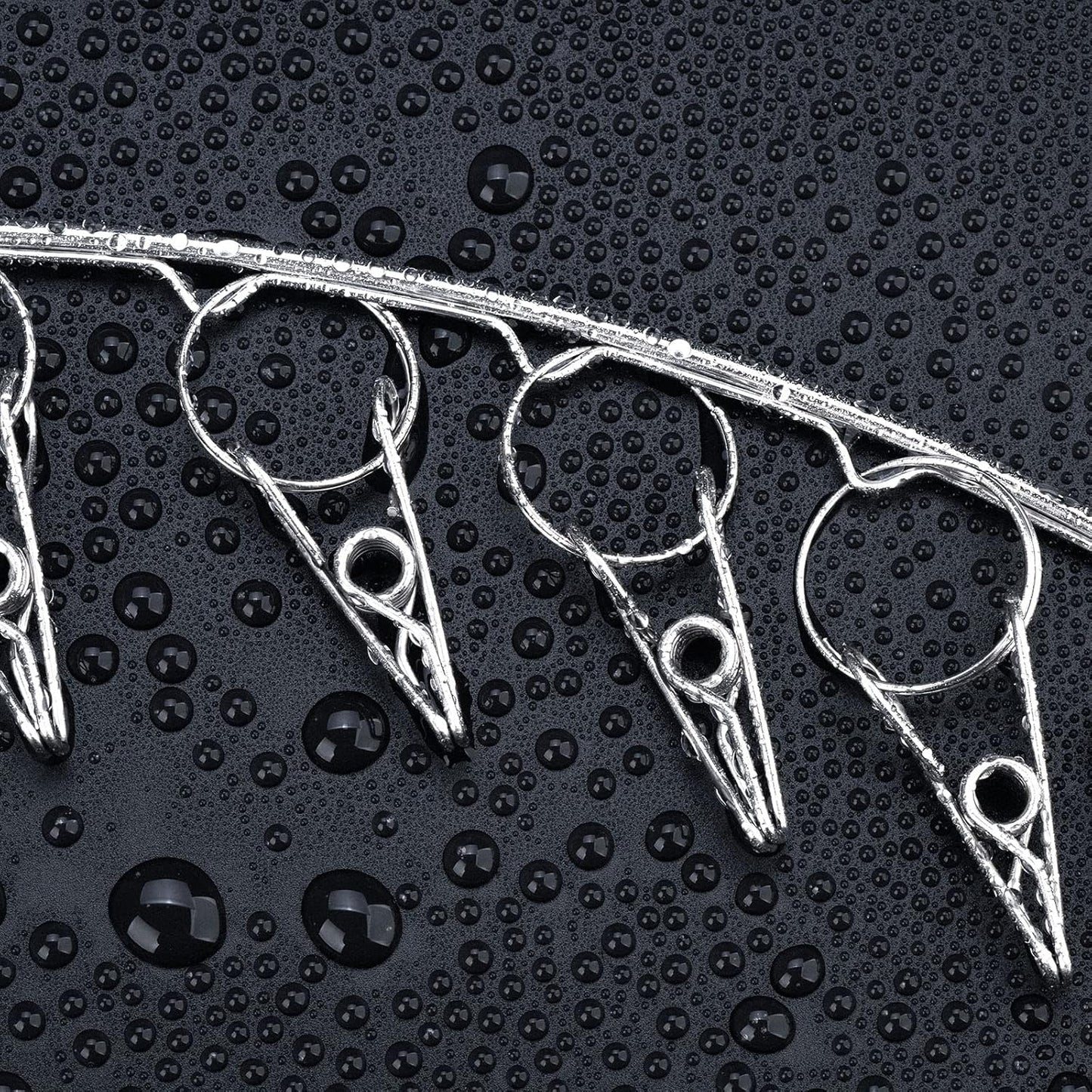 Toplife Clothes Hanger with 10 Clips, Stainless Steel, Windproof, for Drying Socks, Bras, Underwears, Baby Clothes, Hats, Scarfs, Towels, Pants and Gloves, Set of 4 (Outdoors)
